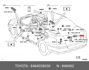 Toyota Auris Кнопка открывания багажника 84840-28030 TOYOTA