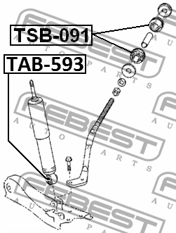 Toyota Hiace 05- с/блок тяги передней подвески TSB-091 FEBEST