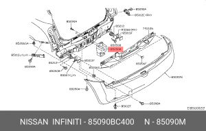 Nissan Micra K12 абсорбер заднего бампера 85090-BC400 NISSAN INFINITI