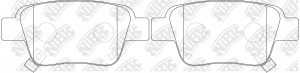 TOYOTA Avensis (T25) 1.6-2.4/D-4D 04/03->/колодки задние PN1239 NIBK
