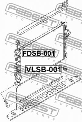 Ford Focus 3 Опора радиатора нижняя VLSB-001 FEBEST