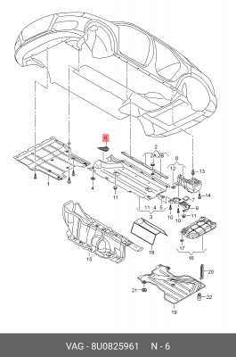 AUDI заглушка 8U0 825 961 VAG
