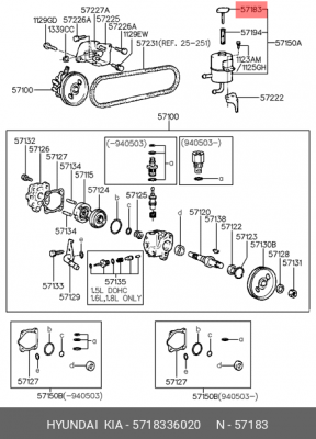 HYUNDAI Starex 00-06 крышка бачка ГУРа 5718336020 HYUNDAI KIA