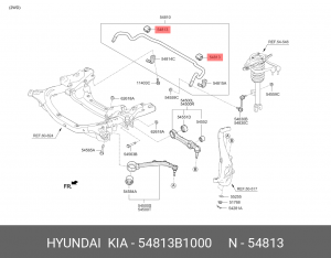 Втулка стабилизатора (Bтyлкa) 54813B1000 HYUNDAI KIA