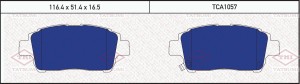 Toyota Yaris, Corolla, Fielder,  Prius 99- колодки тормозные передние Solano TCA1057 TATSUMI
