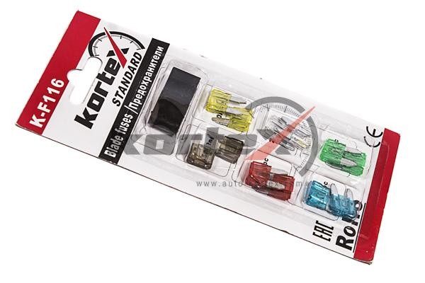 Комплект предохранителей 12 шт mini с пинцетом K-F116 KORTEX