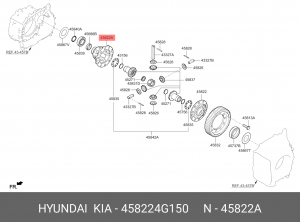 ЧАШКА ДИФФЕРЕНЦИАЛА АКПП 458224G150 HYUNDAI KIA
