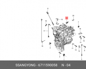 SSangyong New Actyon датчик дифференциального давления 6711590058 SSANG YONG