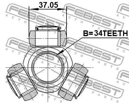 Трипоид 34X37.05 1016-CAP FEBEST
