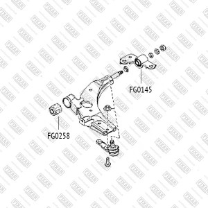 Kia Spectra ИЖ/Carens 02-06 сайлентблок перед.рычага передний FG0258 FIXAR