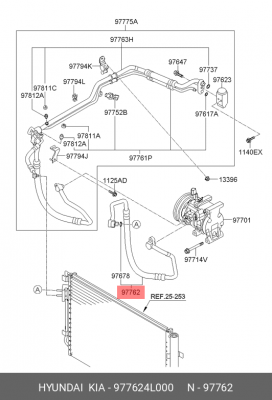 Hyundai Трубка кондиционера 977624L000 HYUNDAI KIA