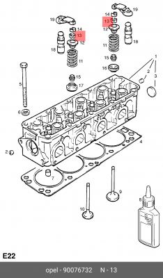 Daewoo Nexia SOHC Сухарь клапана 90076732 DAEWOO