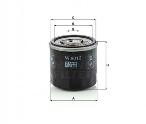 Mazda 3/6/CX-5/6 12- фильтр маслянный Skyactiv W6018 MANN FILTER