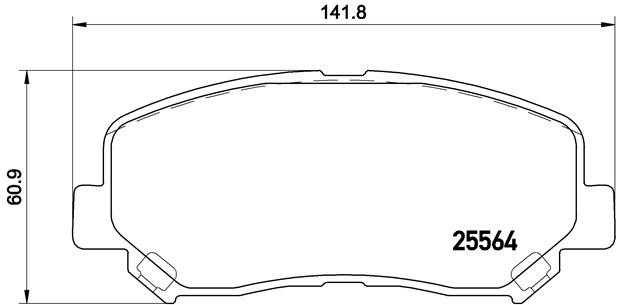 Колодки тормозные передние P49045 BREMBO