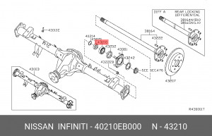Nissan Navarra Подшипник зад полуоси D40M 40210-EB000 NISSAN INFINITI