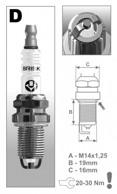 СВЕЧА ЗАЖИГАНИЯ DR17LDC BRISK