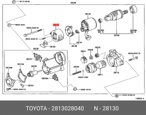 Toyota VOXY щеточный узел 28130-28040 TOYOTA