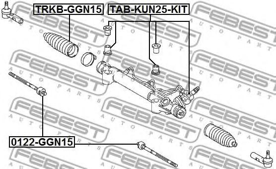Toyota Hilux 15- с/б крепления рулевой рейки (комплект) TAB-KUN25-KIT FEBEST