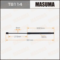 Nissan Qashqai J11 Упор газовый 5-ой двери T8114 MASUMA