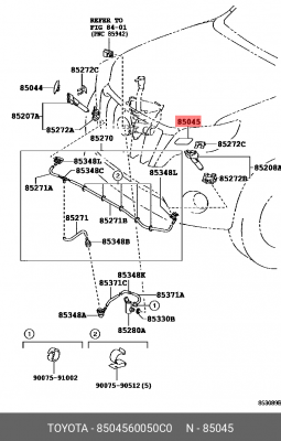 Toyota,  форсунка  омывателя 85045-60050-C0 TOYOTA