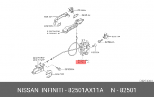 Nissan Micra замок задней левой двери 82501-AX11A NISSAN INFINITI