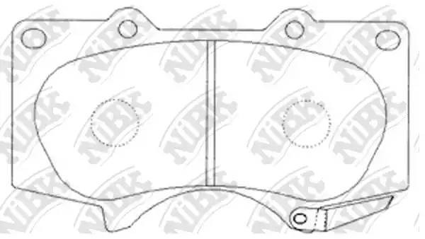 Mitsubishi Pajero IV, LC Prado 150 колодки тормозные передние PN1482 NIBK