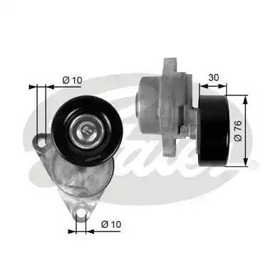 Chevrolet Lacetti с конд/Aveo/Cruze F14D3 Натяжитель в сборе T38376 GATES