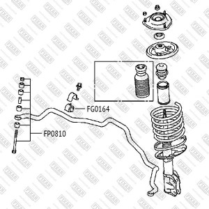 Mitsubishi lancer 9, OUTlander 03- втулка переднего стабилизатора  D=26 FG0164 FIXAR