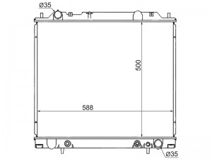 Mitsubishi Delica 94-99 АКПП радиатор основной MC000528 SAT