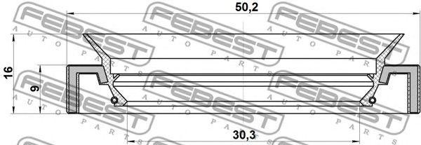 Subaru Forester Сальник привода зад. левый 95HAY-32500916L FEBEST