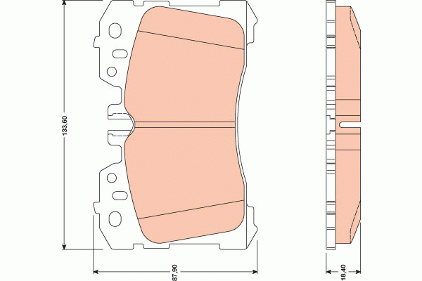 LEXUS LS460, LS600h 08/06> колодки тормозные передние GDB3473 TRW