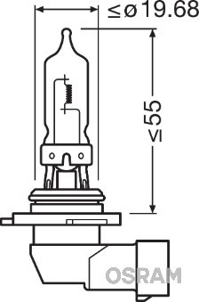 HB3 лампа  NIGHT BREAKER LASER (2шт) 9005NL-HCB OSRAM