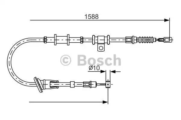 Mitsubishi Carisma 00- Трос ручного тормоза левый 1 987 482 245 BOSCH
