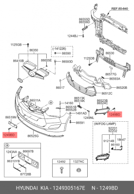 Hyundai / Kia винт 1249305167E HYUNDAI KIA