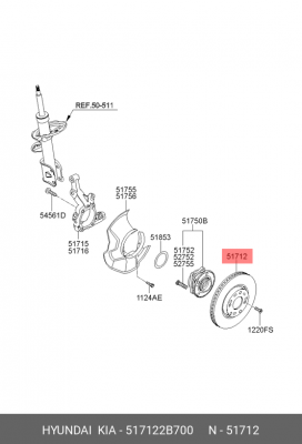 ДИСК ТОРМОЗНОЙ SPORT /ПЕРФОР.+ПРОТОЧКА/ 51712-2B700 HYUNDAI KIA