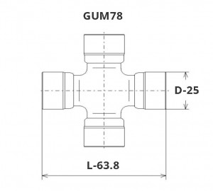 Mitsubishi крестовина карданного вала 25х63.80 GUM78 GMB