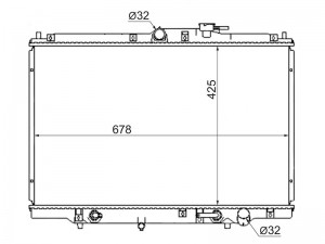 HONDA ODYSSEY / SHUTTLE 95-99 Радиатор SGHD0007 SAT