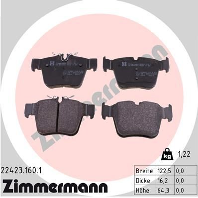 Mercedes GLC-Class (15-) колодки зад 224231601 ZIMMERMANN