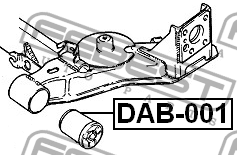 Daewoo Nexia/Espero/Lanos/Sens Сайлентблок задней балки DAB-001 FEBEST