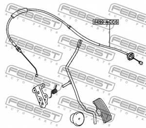 Mitsubishi Lancer 9 Трос привода дроссельной заслонки 0499-ACCS FEBEST