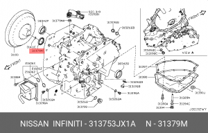 Nissan сальник 1вала вариатора и акпп 31375-3JX1A NISSAN INFINITI