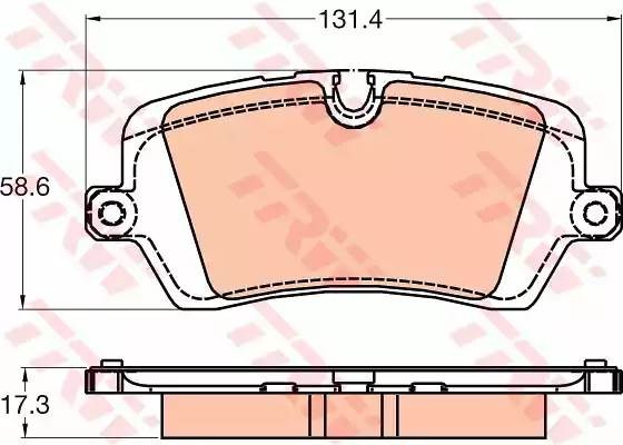 LAND ROVER Range Rover колодки задние TRW GDB2029 TRW