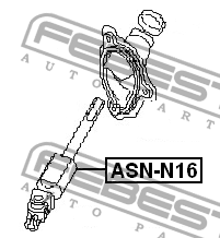 Nissan Almera Classic рулевой кардан (нижний) ASN-N16 FEBEST
