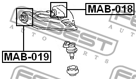 Hyundai Grace Сайлентблок переднего верхнего рычага передний MAB-019 FEBEST