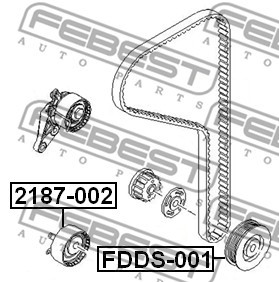 FORD FOCUS II CB4 2008-2011 шкив коленвала FDDS-001 FEBEST