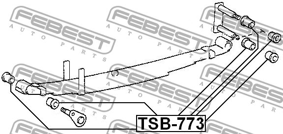 Toyota Toyo Ace втулка рессоры TSB-773 FEBEST