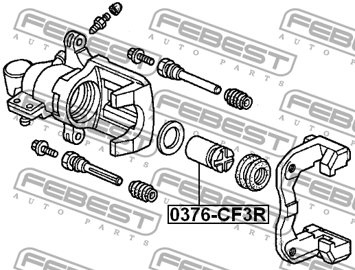 Honda поршень заднего тормозного суппорта 0376-CF3R FEBEST