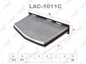 Фильтр салонный угольный LAC-1011C LYNXAUTO