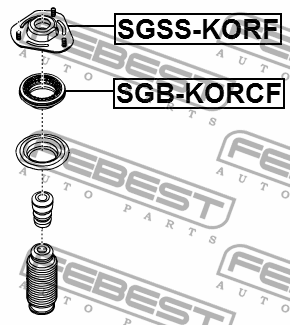 SS Actyon 11- подшипник опорный перед SGB-KORCF FEBEST