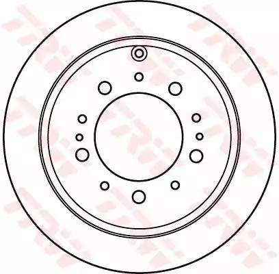 TOYOTA Land Cruiser 200 диск тормозной задний DF4965S TRW